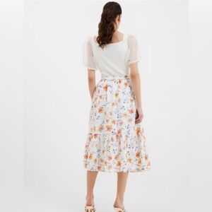 French Connection Floral Print Midi Skirt